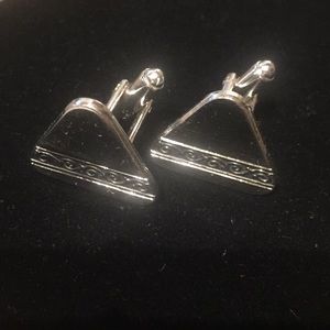 Silver Triangle Vintage Cufflinks